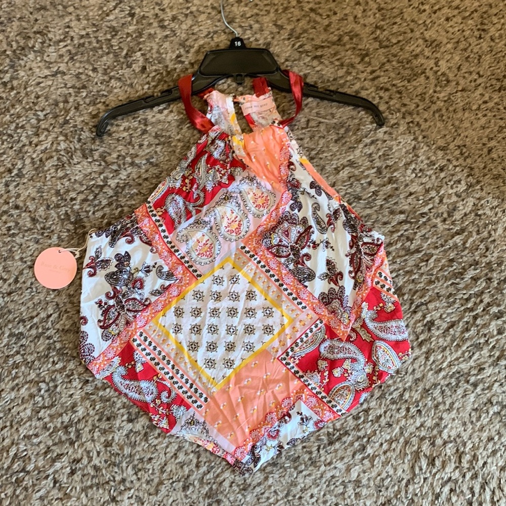 Rose and grey top NWT